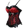Hengzhifeng Corsetto Donna Push up Bustino Corsetti Gotico (EUR 42-44,Rosso)
