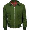 G5 APPAREL Giacca bomber Harrington classico da uomo, stile vintage, con motivo tartan