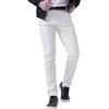 YOSUWOAI Pantaloni da uomo in pelle PU da motociclista, pantaloni stretti, slim fit, leggings, comodi, morbidi, chino, look bagnato, lucido, per club e carnevale, in similpelle, per rock punk, O bianco., XXL