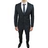 Mat Sartoriale Abito Completo Uomo Sartoriale Nero Taglie Forti conformato Casual Elegante Cerimonia (61)