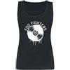 Foo Fighters Record Donna Top Nero 100% Cotone Regular