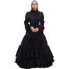 GRACEART Vittoriano Abito da Ballo da Donna Carnevale Costume di Carnevale (S, Nero)