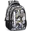 Julian Ross Champions Bianconero Zaino Scuola Elementare Organizzato per Bambini e Ragazzi, con Schienale Imbottito e Rinforzato, Spallacci Regolabili, 43 Centimetri, 33x15x43h