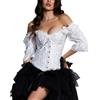 MISS MOLY Donna Corsetto Corsetti Vintage Sexy Corset 10 Aste Lace Bustino Halloween Costume 6 Colore Taglie Forti con G-String M/IT 42-44(Bust89~94 Waist70~75)