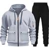 Celucke Set Felpa Uomo 2 Pezzi Felpa Hoodie e Pantaloni Sportivi Y2K Streetwear Tuta Felpata Tracksuit Baggy Invernale Cotone Comodo per Casual Fitness Jogging Gym M-3XL