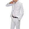 Alvivi Abito da Cerimonia Uomo Slim Fit Formale da Matrimonio Affari Festa Elegante Vestito Uomo Cappotto Giacca Blazer e Pantaloni Bianco L