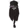 Xinqiao Cappello da uomo vichingo con finta barba lavorata a mano, Barba nera, Taglia Unica