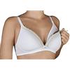 SELENE Reggiseno Allattamento Imbottito Senza Ferretto in Cotone Art. Jasmine (2, Bianco)