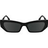 KARL LAGERFELD Unisex Adult Sunglasses KL6160S - Black with Solid Smoke Lens