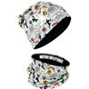 HECKBO Set Berretto & Scaldacollo 360° Riflettente per Bambini - 95% Cotone - Materiale elastico morbido e facile da curare - Beanie Primavera Autunno Inverno (48-54 cm)
