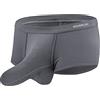 BIATWOWR Boxer da uomo a doppia tasca separato rigonfiamento palla Pouch boxer a vita bassa che migliora biancheria intima slip