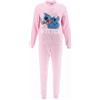 Disney Stitch Pigiama da Donna, Pigiama in Morbida Pile 2 Pezzi, T-Shirt e Pantaloni Lunghi in Velluto, Regalo per Donne e Ragazzi | Taglia L | Rosa