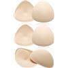 WLLHYF 1/2/3 paia di inserti per reggiseno, inserti triangolari traspiranti per reggiseno color carne, imbottitura rimovibile per seno, morbidi e confortevoli, per donne e ragazze, per qualsiasi