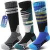 ANTSANG 3 Paia Calzini Sci Lana Merino Bambini Ragazzi Ragazze Termici Caldi Spessi Inverno Imbottiti per Snowboard Sci(Blu/Verde/Nero,26-29)