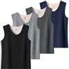 Rainjia Canottiera termica da uomo, senza maniche, M-XXL, 4 pezzi, invernale, con micropile, biancheria intima termica da uomo, senza maniche, termica, 55-95 kg, 4 confezioni, L
