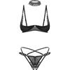 Selente Love & Fun Set di Lingerie Seducente da Donna Composto da Reggiseno, Slip e Esclusiva Benda in Satin, Made in EU