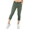 JOPHY & CO. Pantalone Donna Chino 3/4 con Cintura (cod. 3013) (Militare Scuro, 2XL)