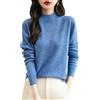 Chanyarn Maglione da Donna in 100% Lana Merino Collo Alto Demi Lavorato a Maglia Senza Cuciture a Maniche Lunghe