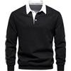 Btmpmcs Polo da Uomo a Manica Lunga Magliette Cotone Casual Classico Plaid Colletto Golf T-Shirt Top Sportiva Caldo Cotone Felpata Tennis Lavoro Camicia