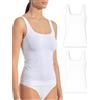 Risalti Canotta Donna Spalla Larga Bamboo Senza Cuciture 2 pz