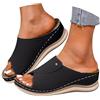 Generico Sandali Donna, Ciabatte Donna Estive Ortopediche Sandali Pelle Anatomiche Eleganti, Zeppa Antiscivolo Supporto Arco per Casa e Spiaggia Scarpe Trekking Pantofole37