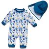 BONVERANO Costume Intero Neonato Manica 3/4 con Protezione UV 50+ con Cerniera(Blu-Blu,18-24mesi)