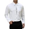 COOFANDY Camicie Tradizionali da Uomo Camicia Oktoberfest in Cotone vestibilità Slim Manica Lunga Elegante Camicia Casual Bavarese Bianco XXL