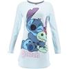 Disney Stitch Camicia da Notte Donna, Lunga Camicia da Notte in Morbido Cotone, Regalo per Donne, Ragazze e Adolescenti (Blu, L)