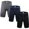 Nuofengkudu Uomo Gamba Lunga Sportivo Cotone Boxer Aderenti Senza Cuciture Mutande Boxershorts(Pacco da 3) Grigio/Blu/Nero L