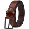 Fenix Fashion FENIX LOS ANGELES Cintura Uomo Pelle Vegana, Taglie 80-110 cm, Fibbia Senza Nichel 30 mm, Cinture Ideale per Abiti, Jeans, Lavoro Casual e D'affari, Vari Colori