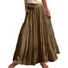 Generico Gonne Estive Donna Linea A con Tasche Compresa La Cintura Tinte Unite - Abbigliamento Donna Estivo Gonna Elegante Traspirante Classic Casual, Gonne Spiaggia Casual Vacanze