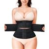 KUMAYES Donna Corsetto Body Contenitivo Modellante Dimagrante Stringivita Cintura Segmentata Intimo Pancia Piatta Waist Trainer Bustino Snellente Shapewear (Nero, 3XL)