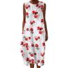 Generico Vestiti in Lino Donna Estivi Taglie Forti Abito Lungo Bohemien Boho Chic Dresses Caftano Elegante Mare Copricostume Primavera 2026 Vestito Donna Etnico Retro (16,5XL)