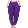 MEISHINE® Pantaloni da donna Modal elasticizzati, ideali per sport, yoga, danza, jogging, allenamento, Lilla, S