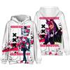 Jilijia Hazbin Hotel, felpa con cappuccio per bambini con stampa digitale 3D di Alastor/Angel Dust, cosplay, a maniche lunghe, streetwear, per ragazzi e ragazze