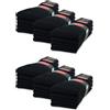 sockenkauf24 10 | 20 | 30 Paia di Calze Sportive Uomo Donna Calze da Tennis Calze da Lavoro Cotone 10100 (43-46 30 Paia Nero)