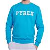 PYREX ORIGINAL - Felpa Girocollo da Uomo in Cotone, Polsini Elasticizzati, Logo Frontale - Art.45102 (Turchese, L)