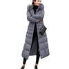 Earnmore Donna Piumino Cappotto Lungo Imbottito Inverno Cappotto con Cappuccio Elegante Giacca Lungo Caldo Leggero Piuma Cotone Outwear Invernale Parka Cappotti da Donna