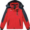 Wantdo Montagna Giacca Sci Bambino Impermeabile Giubbotto | 10000mm Impermeabile, Traspirante, Antivento, Fodera in pile, Cappuccio rimovibile, 3 Tasche con zip, Snowboard,Sci & Outdoor