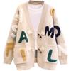 Generic Cardigan da Donna Autunno alla Moda con Motivo A Quadri Autunno Comoda Maglia Maglia Leggera con Bottoni e Scollo a V Lunghe Maglieria Oversize Cardigan