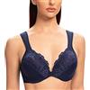 MELENECA Donna Reggiseno Taglie Forti Pizzo Chiusura Anteriore Non Imbottito Cinghie Imbottite con Ferretto