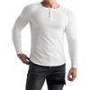 Lehmanlin Henley a Maniche Lunghe,Maglia Termica, Camicie Muscolari Cotone Slim Fit
