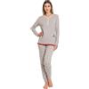o-day De Fonseca Pigiama Donna Invernale Caldo Cotone 100% Set Lungo con Pantalone Comodo Due Pezzi Homewear Inverno