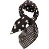 Prettystern Donna Uomo 65cm arrotolato a mano 100% seta sciarpa foulard in Seta Da Collo 32. nero a pois
