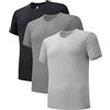 DAVID ARCHY Maglietta Intima da Uomo Confezione da 3 Magliette in Rayon di bambù Morbido e Confortevole Magliette Traspiranti Magliette Intimo Girocollo
