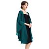 BEAUTELICATE Scialle Donna Elegante Cerimonia Stola Chiffon Sciarpa Coprispalle Estivo per Sposa Matrimonio Festival (Verde Acqua, Taglia Unica)