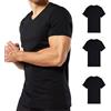 Intimitaly Magliette Intime da Uomo Cotone Scollo V (Pacco da 3) Cotone Magliette Intime Uomo Maniche Corte Maglietta Uomo Bianca e Colorate IRM2 (XXL, Nere)
