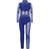 Freebily Tuta Intera da Ginnastica Artistica Bambina Balletto Body Danza Classica Manica Lunga con Strass Ballet Leotard Bodysuit da Pattinaggio Artistico Tutine Jumpsuit Blu scuro A 13-14 anni