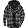 JACKETOWN Giacca Uomo in Pile Con Cappuccio Camicia in Flanella a Quadri Giacca Intermedia Calda E Imbottita Giacca Casual Con Tasche Ideale per Autunno E Inverno