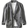 Icegrey Giacca da Uomo Slim Fit in Cotone Lino Casual a Due Bottoni
